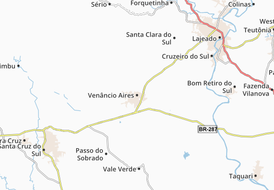 Karte Stadtplan Venâncio Aires