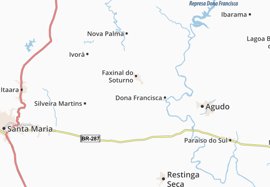 Kaart Plattegrond São João do Polêsine