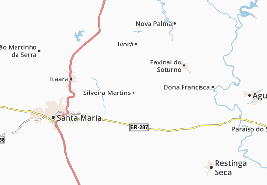 Karte Stadtplan Silveira Martins