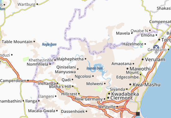 Karte Stadtplan Maphephetha