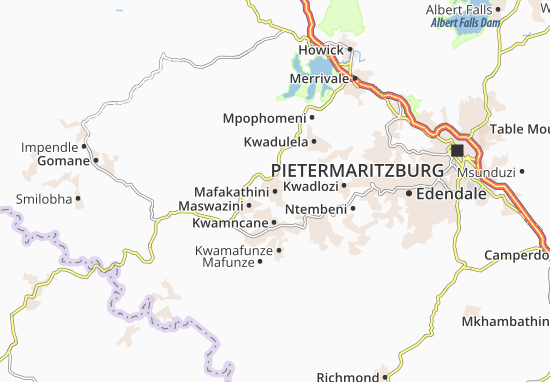 Karte Stadtplan Mafakathini