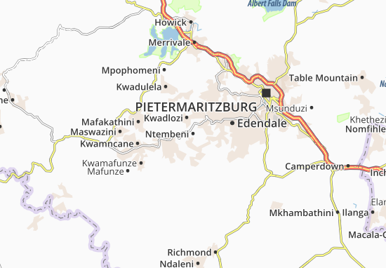 Karte Stadtplan Ntembeni