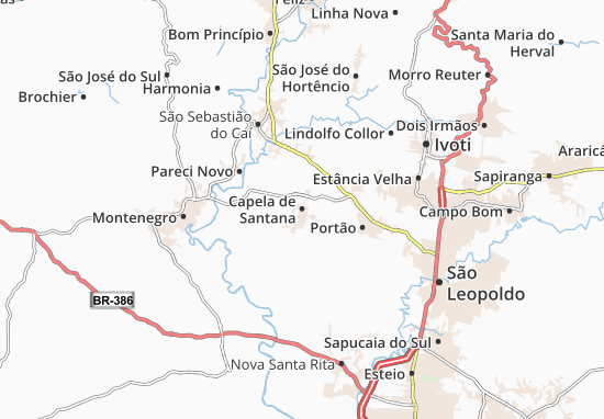 Karte Stadtplan Capela de Santana