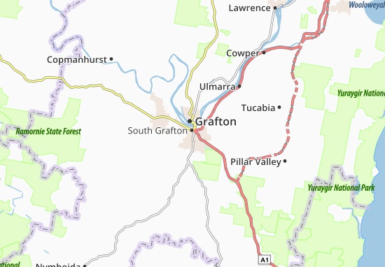 Mapa Grafton