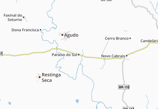 Kaart Plattegrond Paraíso do Sul