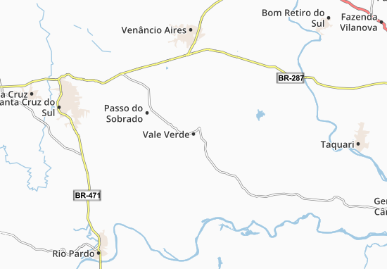 Karte Stadtplan Vale Verde