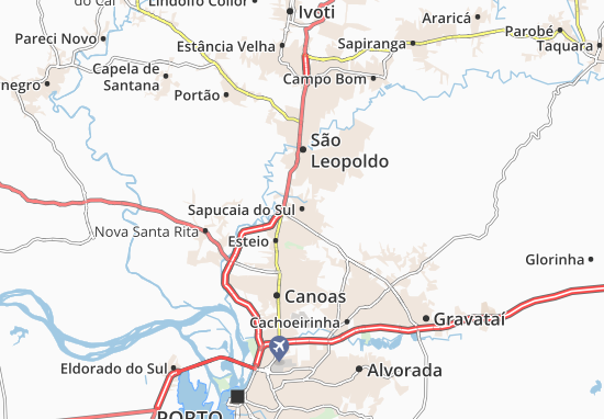 Kaart Plattegrond Sapucaia do Sul