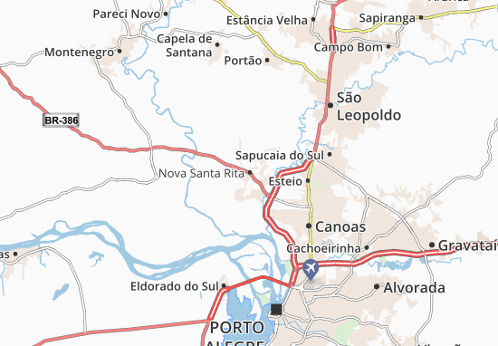 Mapa Nova Santa Rita