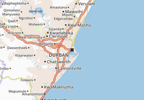 Mapa Durban