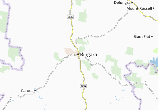 Mapa Bingara