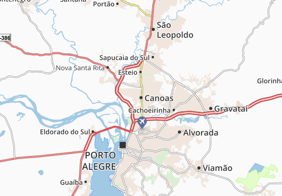 Karte Stadtplan Canoas