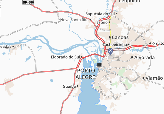 Kaart Plattegrond Eldorado do Sul