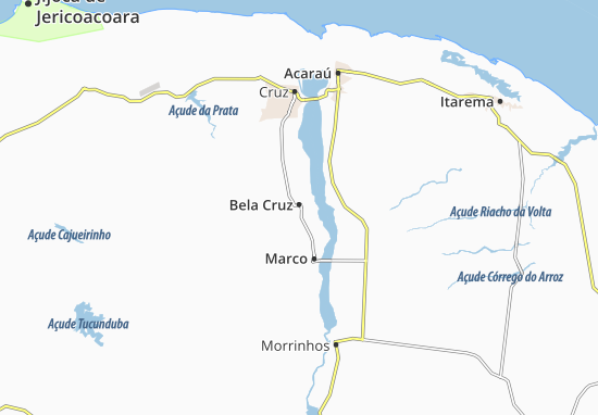 Kaart Plattegrond Bela Cruz