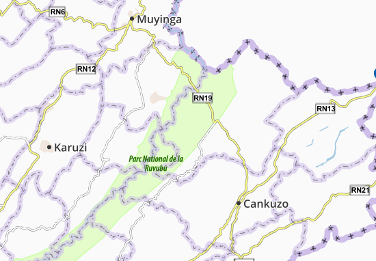 Karte Stadtplan Butare