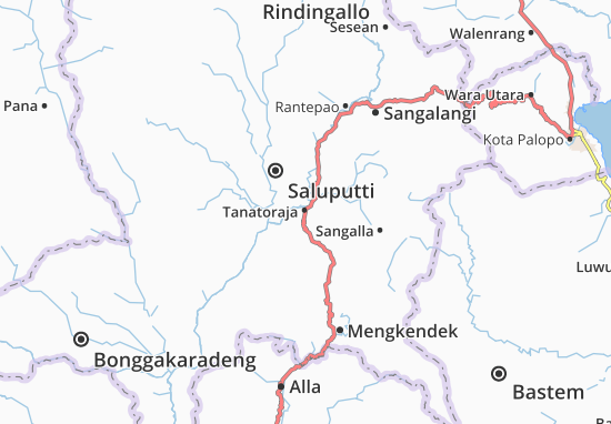 Karte Stadtplan Tanatoraja