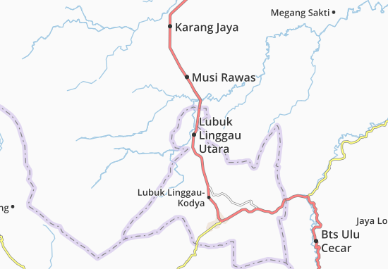 Kaart Plattegrond Lubuk Linggau Utara