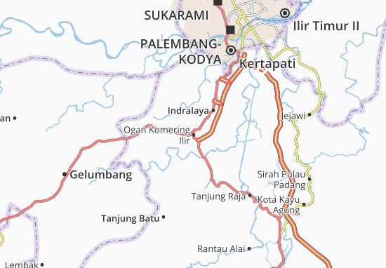 Indralaya Map
