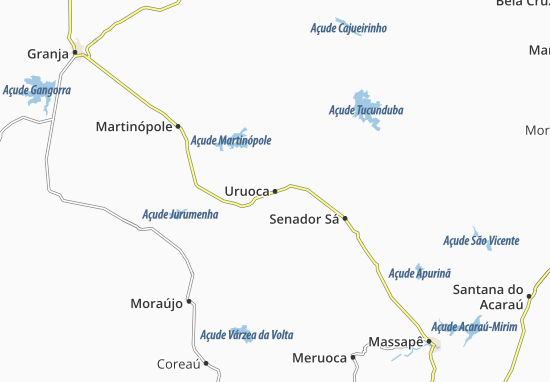 Karte Stadtplan Uruoca