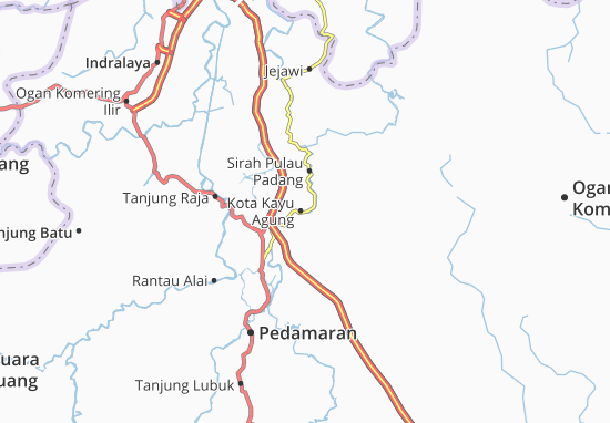 Kaart Plattegrond Kota Kayu Agung