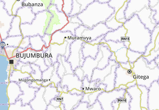 Kaart Plattegrond Kiganda