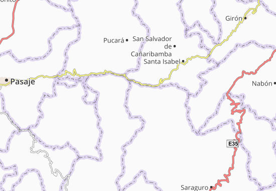 Kaart Plattegrond San Sebatián de Yuluc