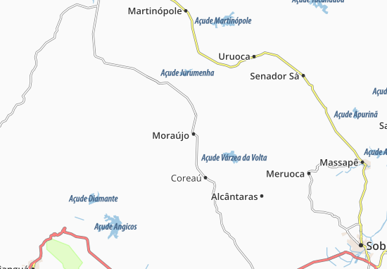 Kaart Plattegrond Moraújo