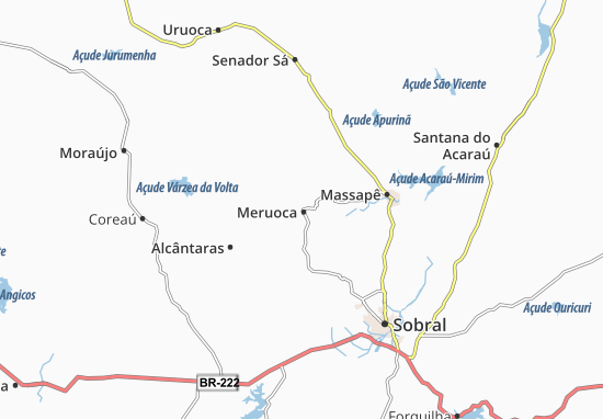 Karte Stadtplan Meruoca