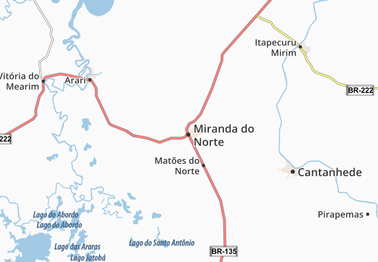 Miranda do Norte Map