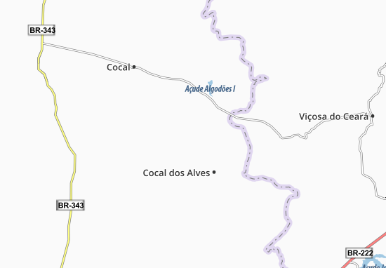 Cocal dos Alves Map