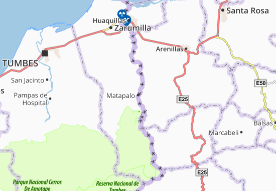 Karte Stadtplan Matapalo