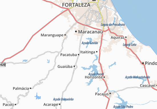 Karte Stadtplan Pacatuba