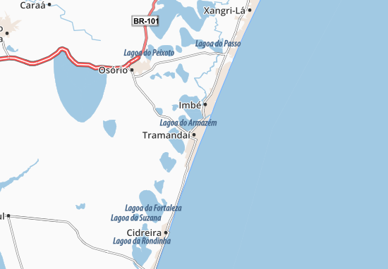 Kaart Plattegrond Tramandaí