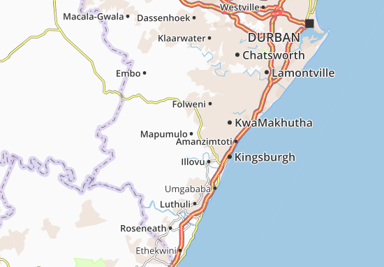 Kaart Plattegrond Mapumulo