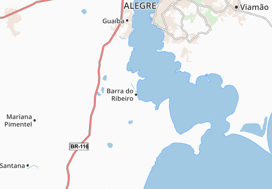 Karte Stadtplan Barra do Ribeiro