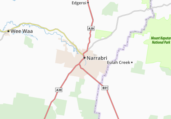 Kaart Plattegrond Narrabri