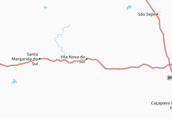 Kaart Plattegrond Vila Nova do Sul