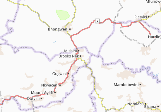 Karte Stadtplan Brooks Nek