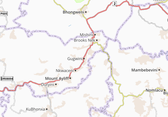 Kaart Plattegrond Gugwini
