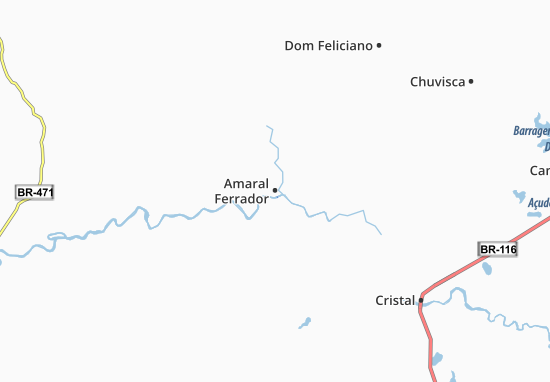 Karte Stadtplan Amaral Ferrador
