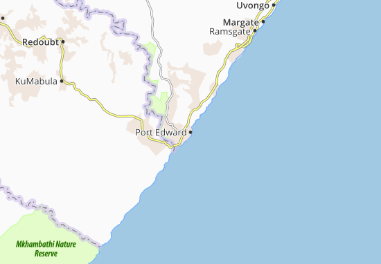 Kaart Plattegrond Port Edward