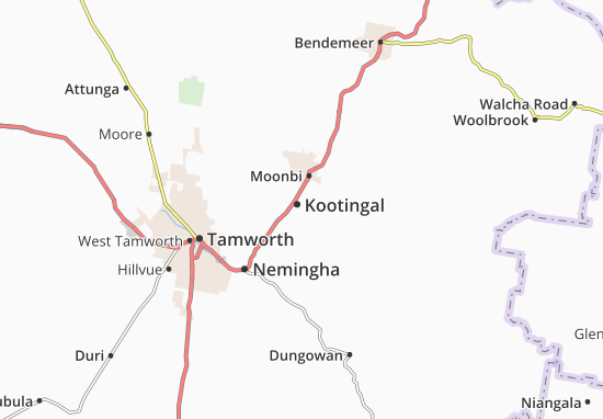 Mapa Kootingal