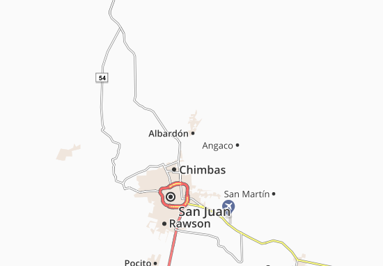 Karte Stadtplan Albardón