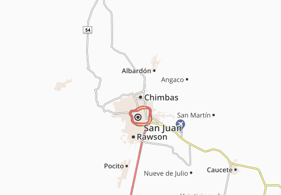 Karte Stadtplan Chimbas
