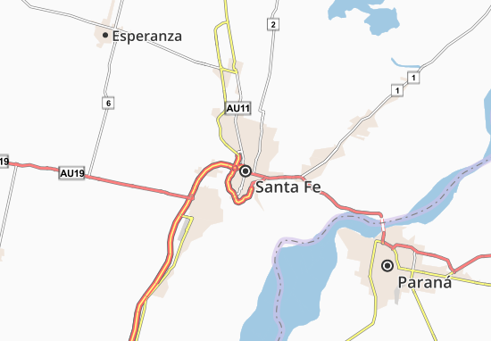 Karte Stadtplan Santa Fe
