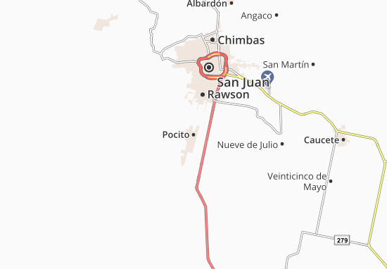 Karte Stadtplan Pocito