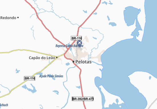 Kaart Plattegrond Pelotas