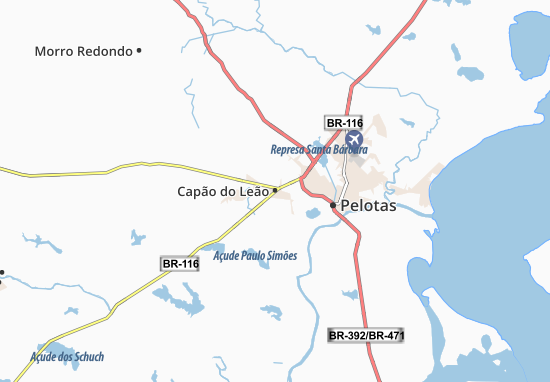 Kaart Plattegrond Capão do Leão