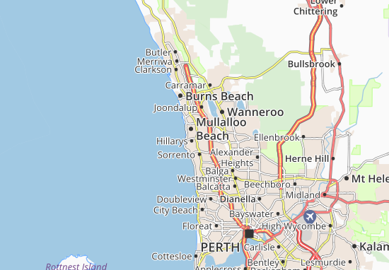 Karte Stadtplan Mullalloo Beach