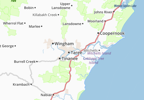 Mapa Taree