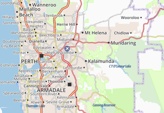 Mapa Kalamunda